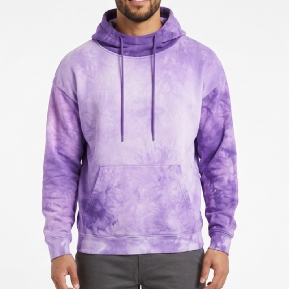 Balance Athletica Tie Dye Hoodie Purple Pullover Sweatshirt Size S‎